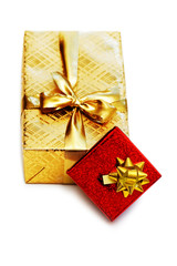 Gift boxes isolated on the white background