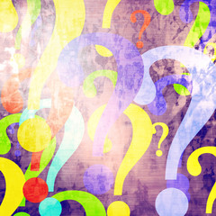 Colorful questionmarks