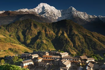 Abwaschbare Fototapete Nepal Himalaya-Dorf, Nepal