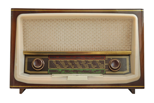old radio, isolated