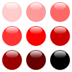 Round Red Web Buttons