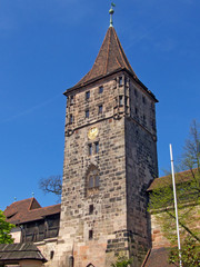 Fototapeta na wymiar Burgturm der Kaiserburg in Nürnberg