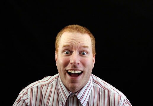 Very happy businessman