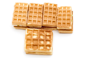 waffle on white