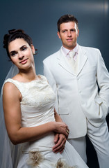 Bride and groom wedding portrait