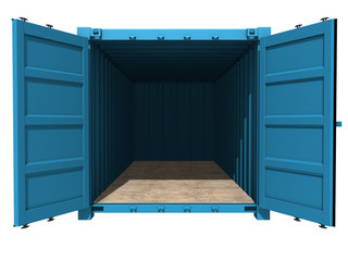 Shipping Container with Open Doors
