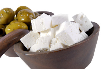 Oliven und Schafskäse
