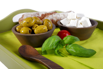 Tapas auf einem Tablett
