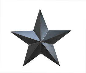 black star on a white background