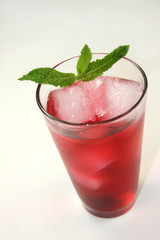 Refreshing Red Cocktail Beverage