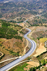 Snake road on the mountain