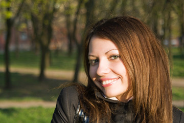 Fototapeta premium Portrait of the nice girl outdoor 2