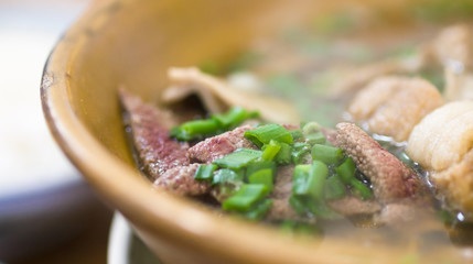 Asian Tea Flavoured Soup Dish of Pork Ribs, Liver and Stomach