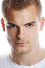 Obraz premium isolated portrait of a strong and angry man