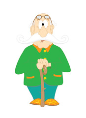 Grandfather with big moustache