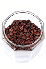 Coffee beans in a jar