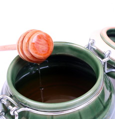 Honey in a retro jar