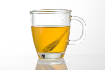 A cup of tea with tea bag