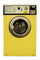 Old vintage coin-operated laundrette washing machine 
