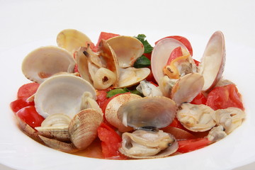 un piatto di vongole