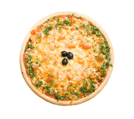Tasty Italian pizza with olive