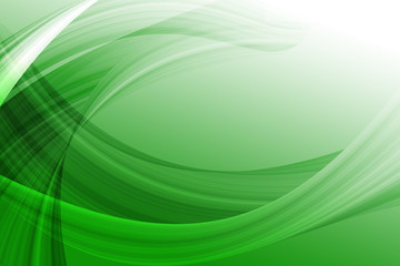 Vibrant green abstract curves