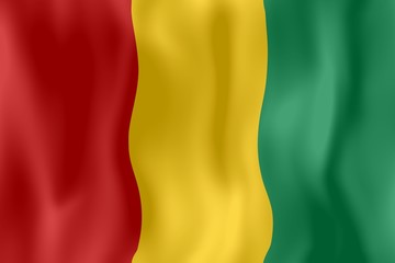 drapeau froissé guinee guinea crumpled flag - obrazy, fototapety, plakaty