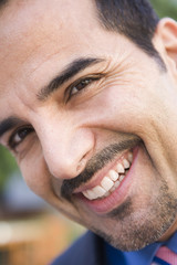 Obraz premium Close-up of smiling businessman