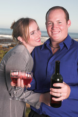Couple drinking wine
