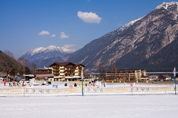 Blick auf die Alpen und den Achensee