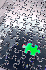 Fototapeta premium Piece missing from jigsaw puzzle