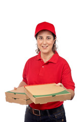 Pizza delivery woman