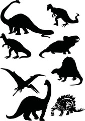 dinosaur silhouettes