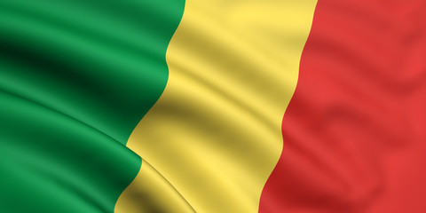 Obraz premium Flag Of Republic Of The Congo