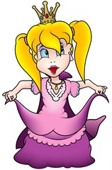 Princess B - detailed cartoon illustration
