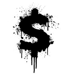 Dollar splatter design element