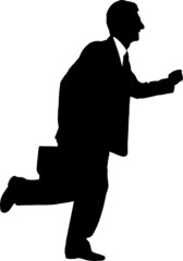 running businessman