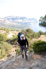 Hiking in the mountains