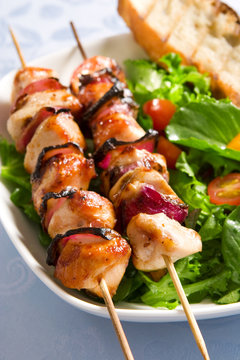 Grilled chicken and salad