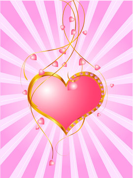 heart and matel floral with sunlight background
