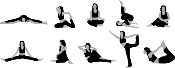 yoga girl vector 2
