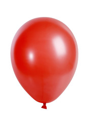 Red balloon isolated on white