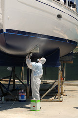 Boat in maintenance