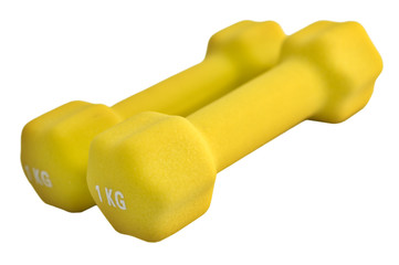 Close-up of dumbbells
