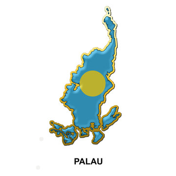 Palau metal pin badge
