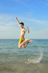 Jumping of joy - summer fun