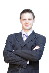 Handsome young business man smiling