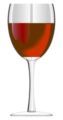Red wine glass