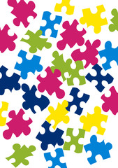 Colorful puzzle background
