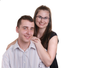 Naklejka premium attractive affectionate young couple